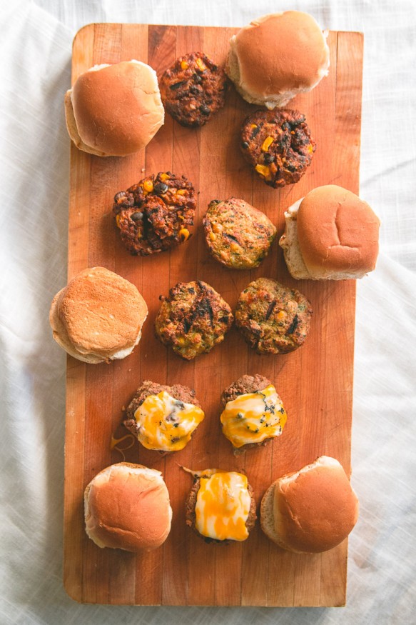 Spicy Veggie Burger Slider Trio #spicy #sliders #vegetarian