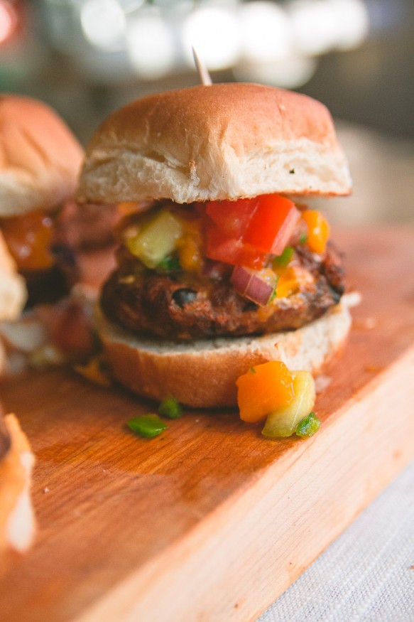 Spicy Veggie Burger Slider Trio #spicy #sliders #vegetarian