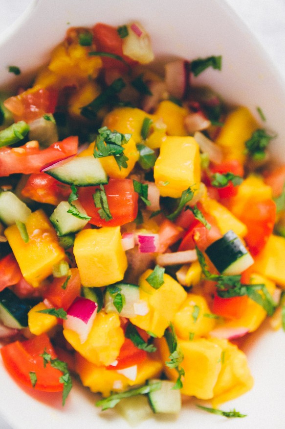 Cucumber Mango Salsa #Spicy #Mango #Salsa