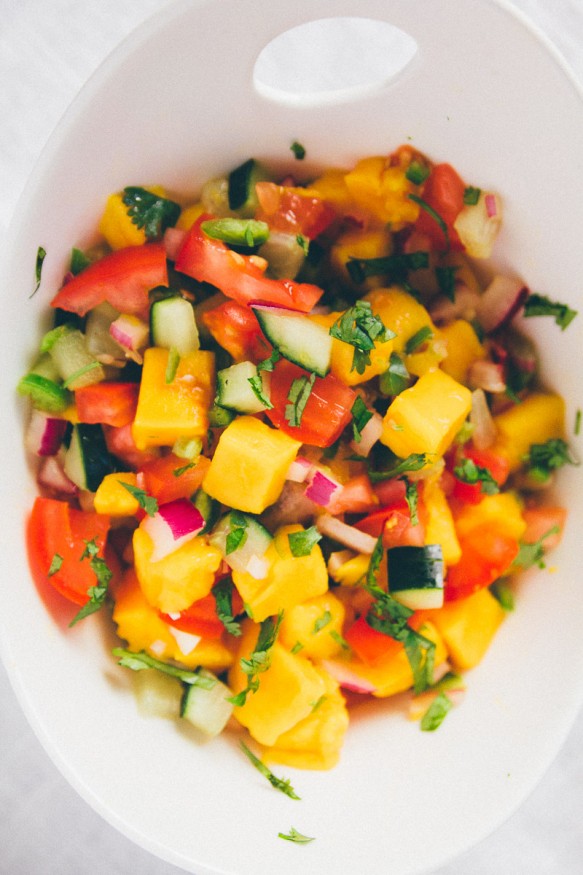 Cucumber Mango Salsa #Spicy #Mango #Salsa