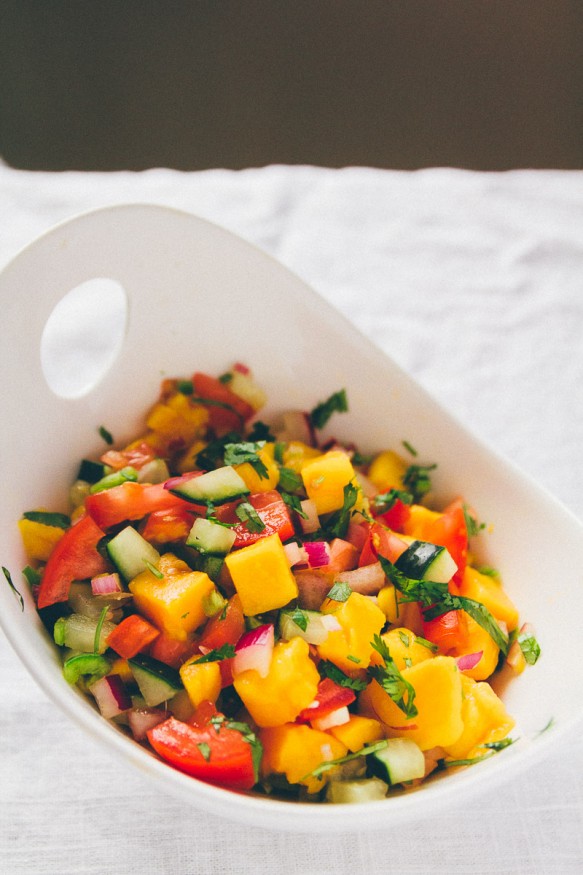 Cucumber Mango Salsa #Spicy #Mango #Salsa