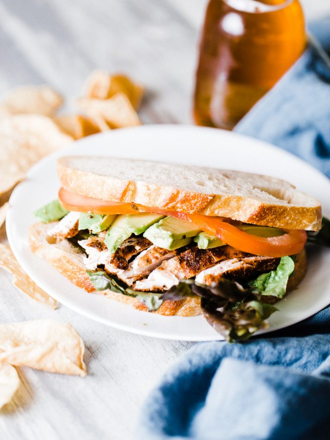 I love my grilled chicken to have big bold flavors. Especially when turning it into sandwich meat. For today's recipe, I'm throwing together a quick apple butter and rosemary injection for chicken breasts. Coated with a rub and then put on the grill.