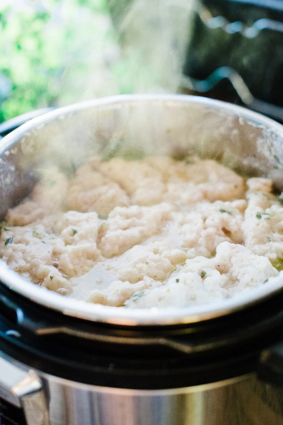 Instant Pot Chicken and Dumplings soup, is the perfect way to ring in the fall season. Cooking Chicken and Dumplings in the instant pot, make for amazing dumplings and the chicken is so tender! 