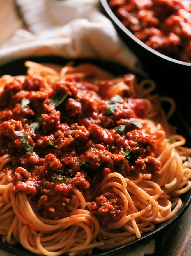 A plant-based italian sausage combined with a quick marinara made from scratch. Makes your meatless monday or next pasta night amazing!