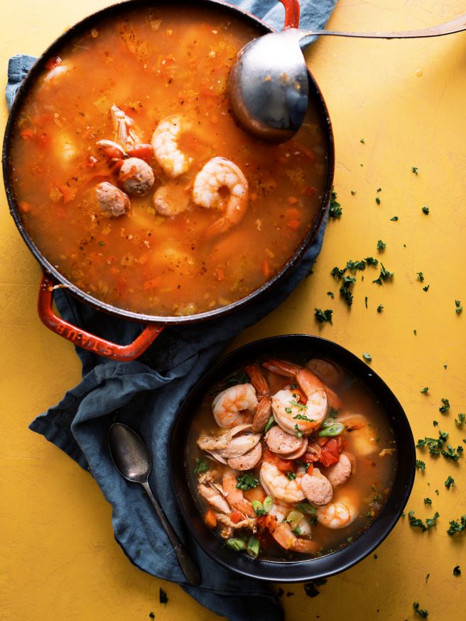 Jambalaya Soup that is low carb and perfect for a keto or any low carb diet. Loaded with shrimp, andouille sausage, chicken and the perfect amount of heat!