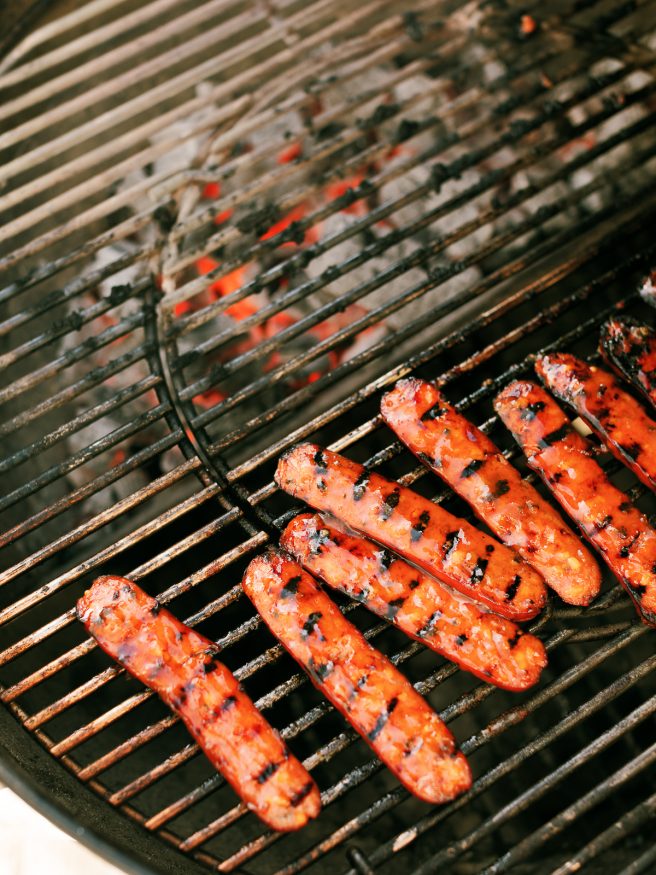 These Apricot Mustard Glazed Sausage Sliders are the perfect way to bring in tailgating season. They’re smoky, sweet and have got a bit of heat. 