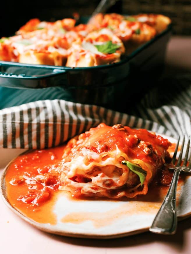 Lasagna Roll Ups are a fun way to change up lasagna night. And if you're a corner of the dish fan, think of every roll as a corner of the dish! 