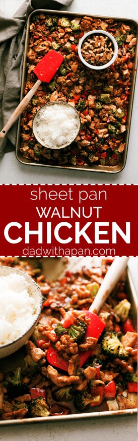 Walnut chicken with classic Asian cuisines flavors all cooked in one pan. #Walnuts were made for this recipe! @CAWalnuts #CAWalnutsPartner 