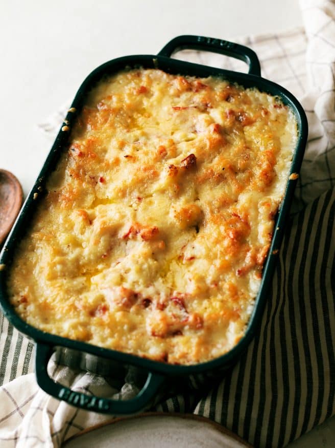 Colcannon traditionally is mashed potatoes with cabbage. I'm taking this up to a new level with adding some cooked corned beef