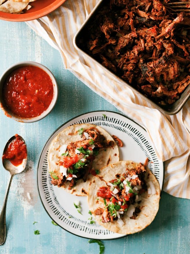 Smokey Barbacoa cooked low and slow on my weber kettle. Makes great barbacoa tacos and anything else your imagination and come up with!
